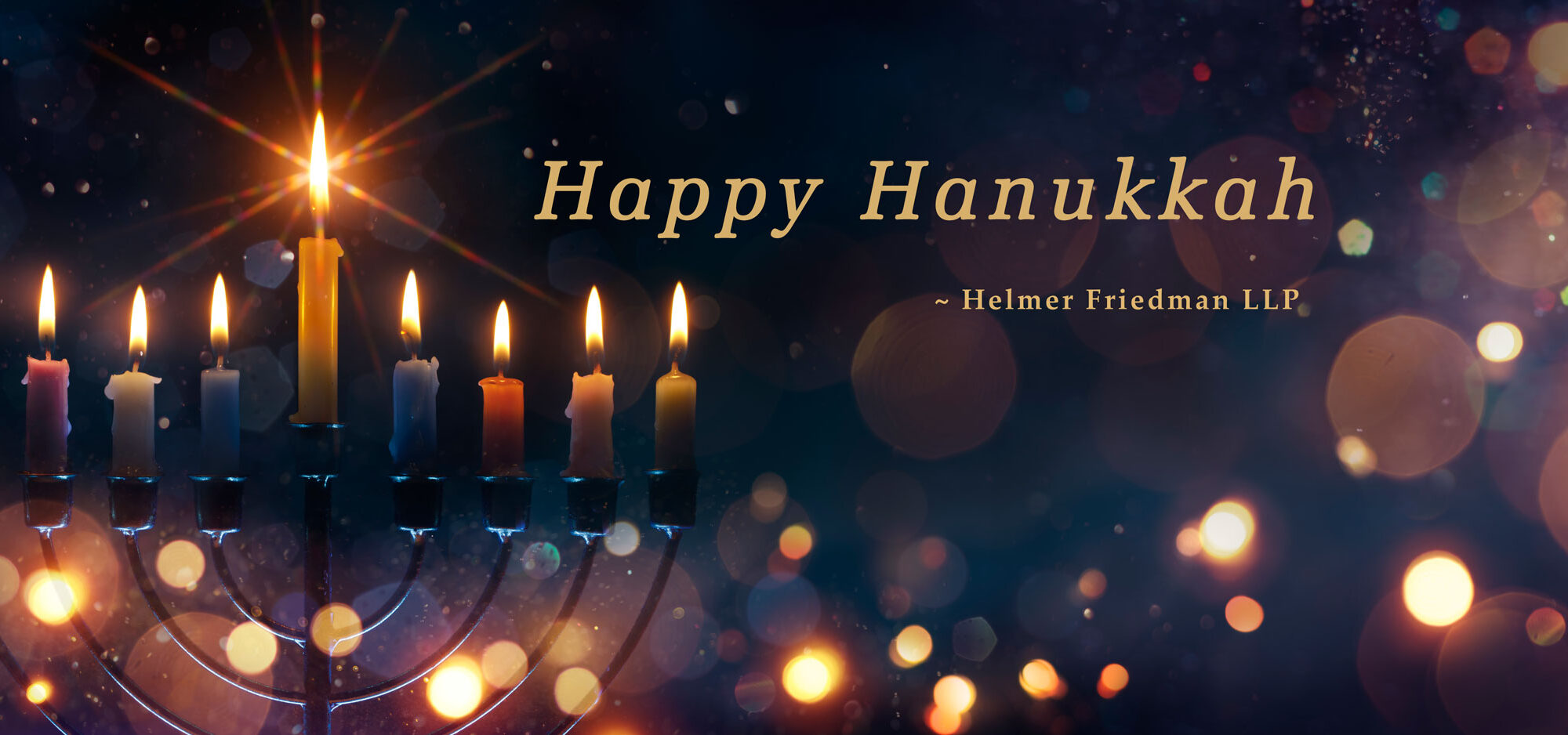Happy Hanukkah from Helmer Friedman LLP legal team.
